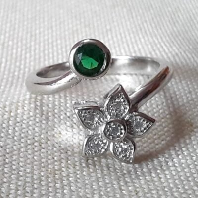 cz silver ring