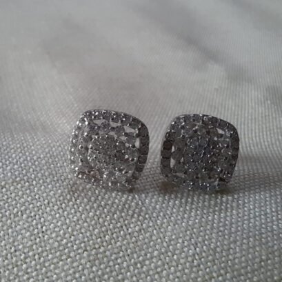 floral silver studs