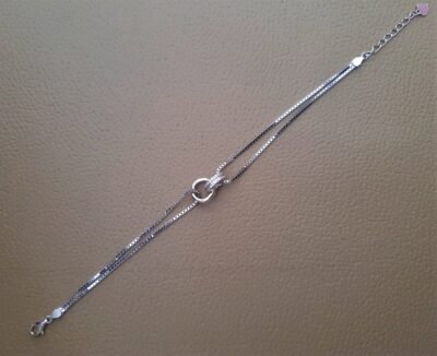 Round CZ silver bracelet