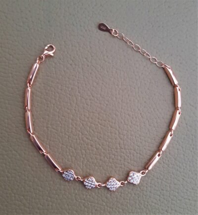 Rose gold silver bracelet