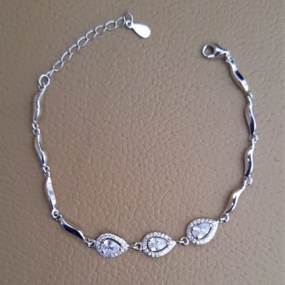 cz silver bracelet