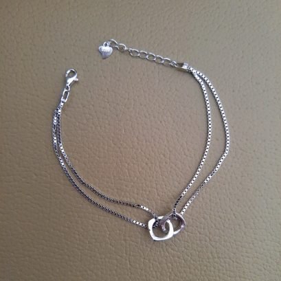Square silver bracelet
