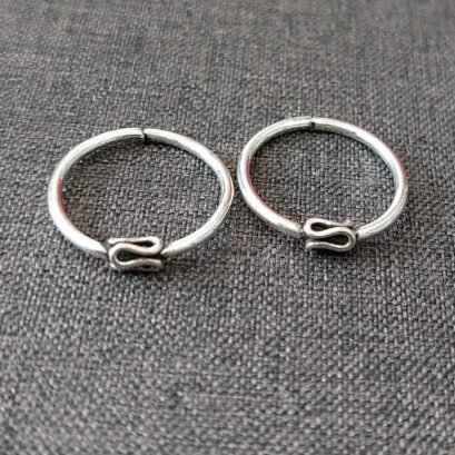 Oxidised silver toe rings