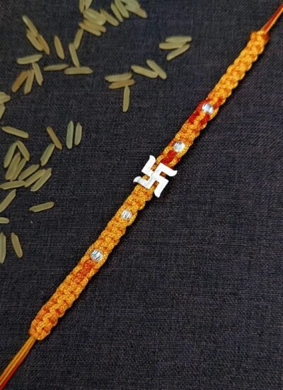 Swastik Silver Rakhi