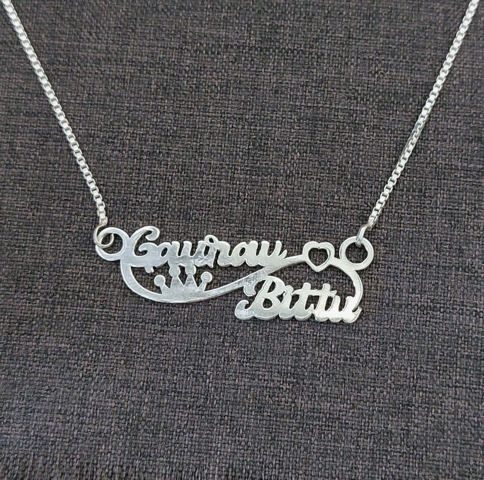 Silver locket with name deals