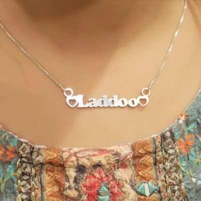 Personalised heart name necklace