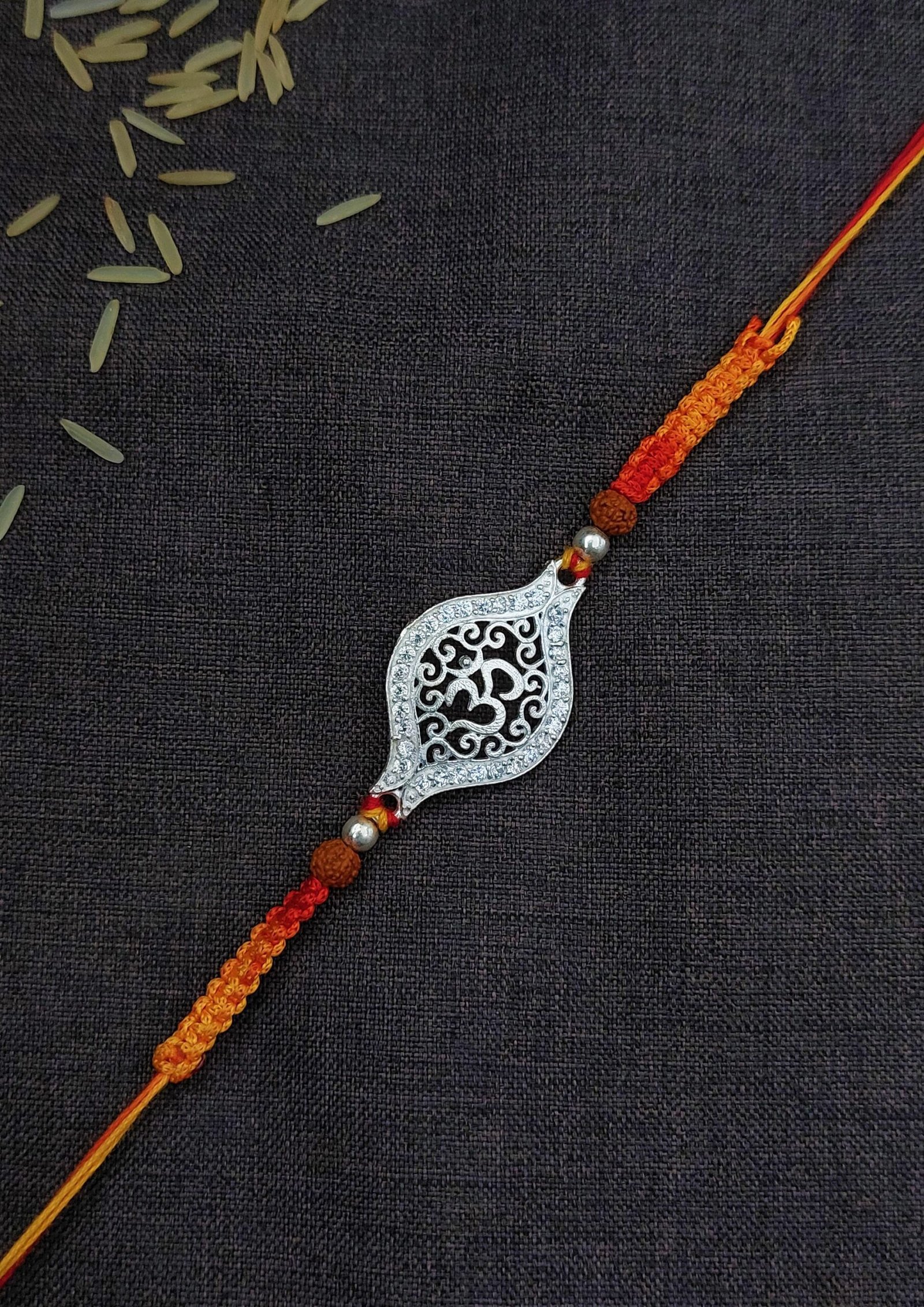 silver rakhi design