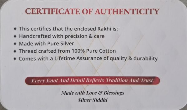 Rudraksha cnc ball silver rakhi - Image 6