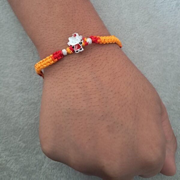 "Premium silver rakhi for brother – Pure silver with detailed craftsmanship"