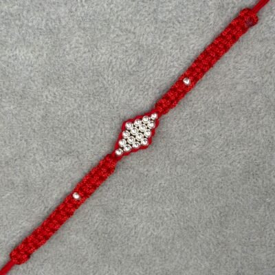 Premium silver rakhi for brother – Pure silver with detailed craftsmanship