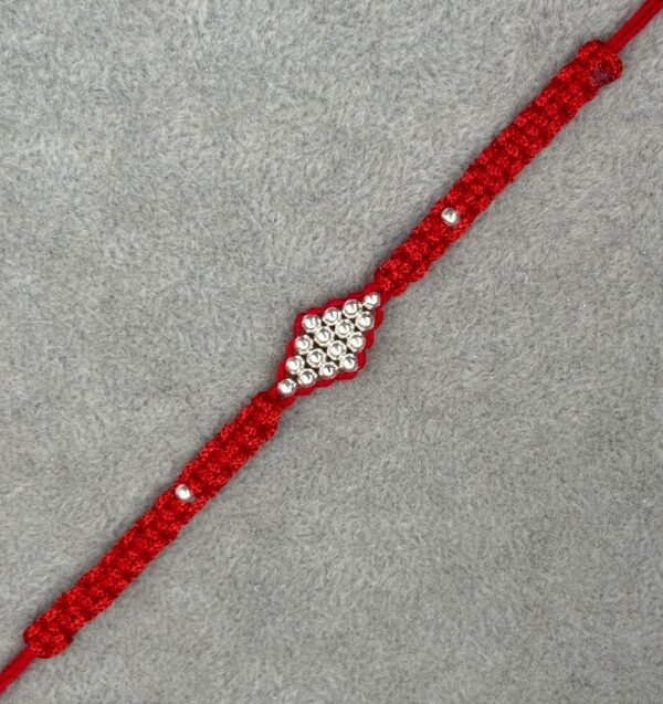 Premium silver rakhi for brother – Pure silver with detailed craftsmanship