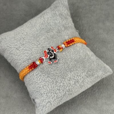 Premium silver rakhi for brother – Pure silver with detailed craftsmanship