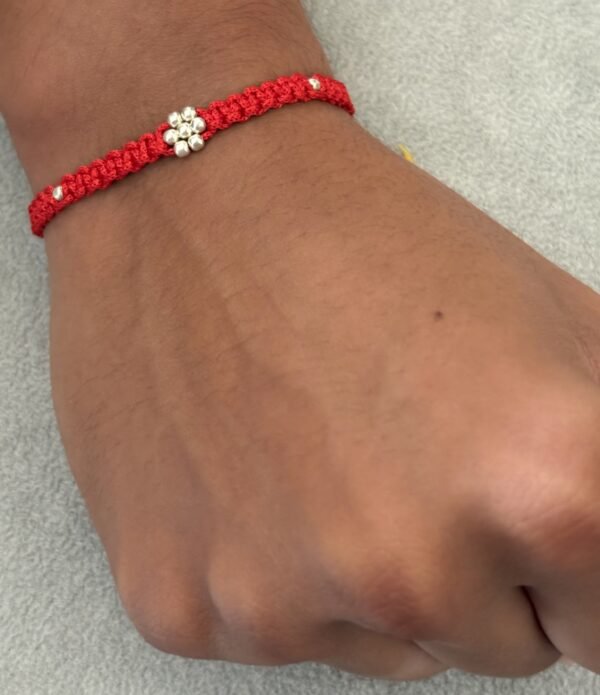 Premium silver rakhi for brother – Pure silver with detailed craftsmanship