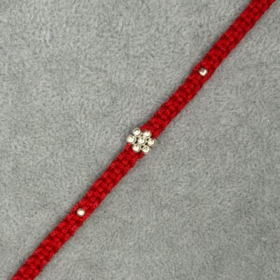 Premium silver rakhi for brother – Pure silver with detailed craftsmanship