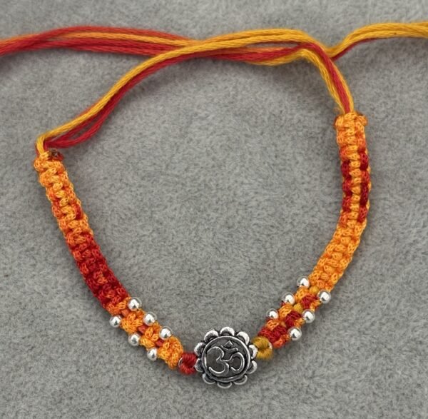 Premium silver rakhi for brother – Pure silver with detailed craftsmanship