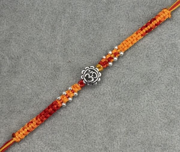 Premium silver rakhi for brother – Pure silver with detailed craftsmanship