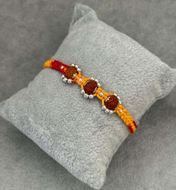 Premium silver rakhi for brother – Pure silver with detailed craftsmanship