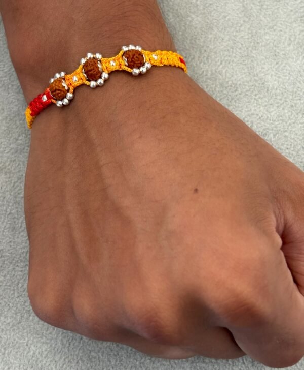 Premium silver rakhi for brother – Pure silver with detailed craftsmanship