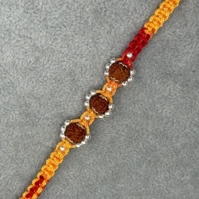 Premium silver rakhi for brother – Pure silver with detailed craftsmanship