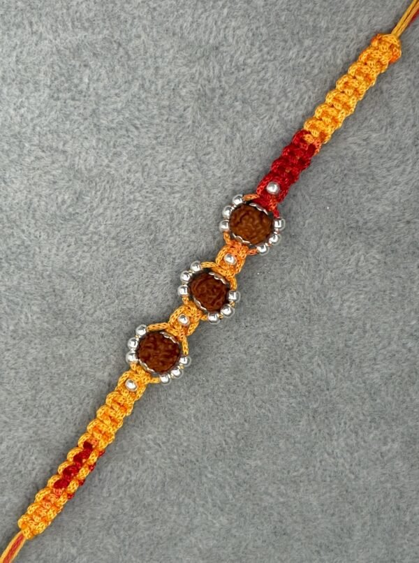 Premium silver rakhi for brother – Pure silver with detailed craftsmanship