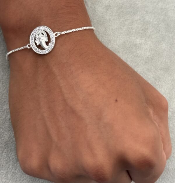Premium silver rakhi for brother – Pure silver with detailed craftsmanship