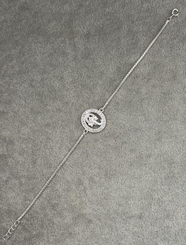 Premium silver rakhi for brother – Pure silver with detailed craftsmanship