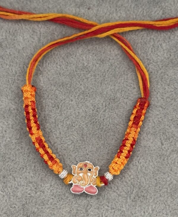 Premium silver rakhi for brother – Pure silver with detailed craftsmanship