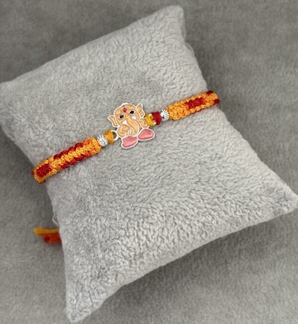 "Premium silver rakhi for brother – Pure silver with detailed craftsmanship"