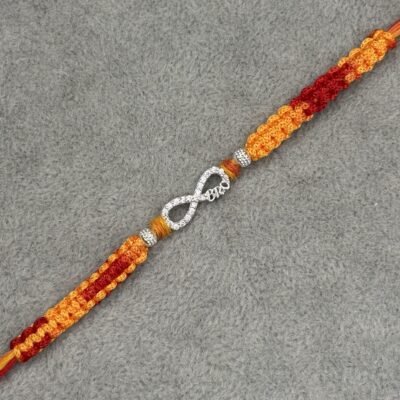 Infinity silver rakhi