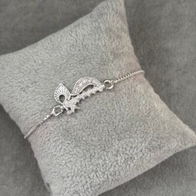 Premium silver rakhi for brother – Pure silver with detailed craftsmanship