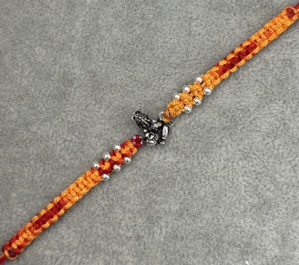 "Premium silver rakhi for brother – Pure silver with detailed craftsmanship"