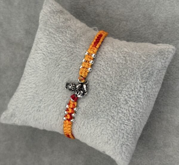 "Premium silver rakhi for brother – Pure silver with detailed craftsmanship"
