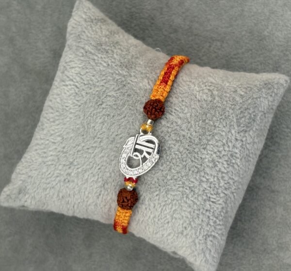Premium silver rakhi for brother – Pure silver with detailed craftsmanship