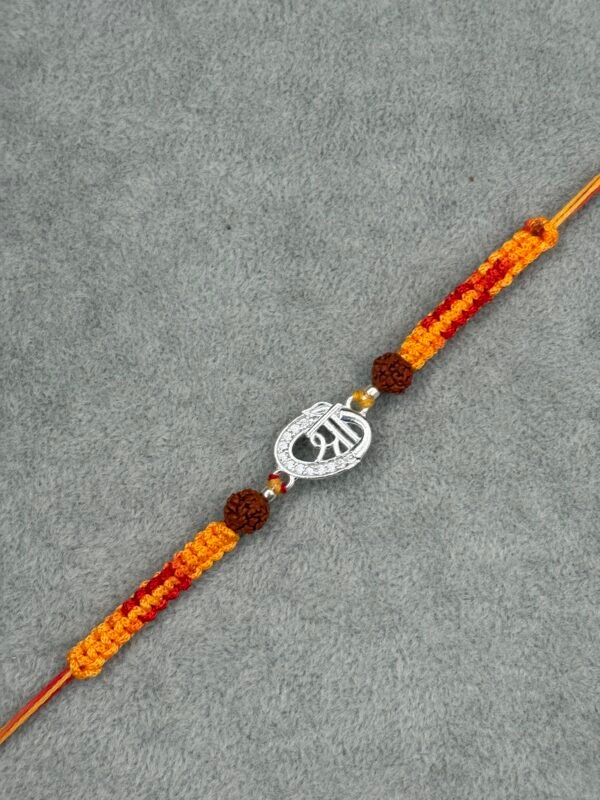 Premium silver rakhi for brother – Pure silver with detailed craftsmanship