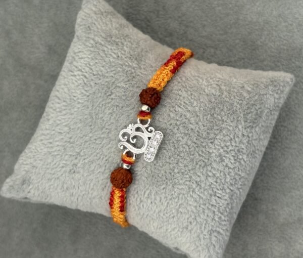 Premium silver rakhi for brother – Pure silver with detailed craftsmanship
