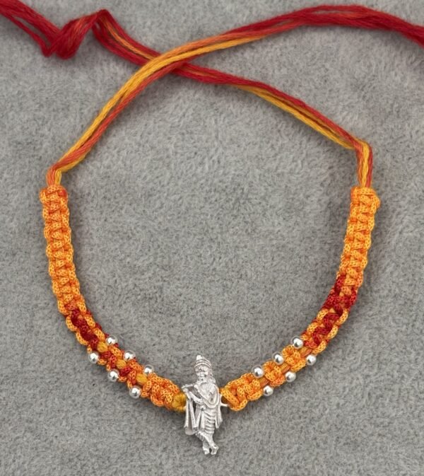 Premium silver rakhi for brother – Pure silver with detailed craftsmanship