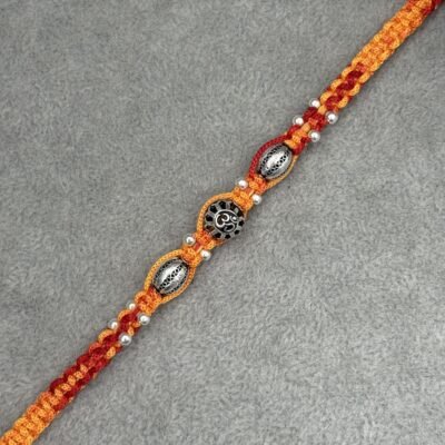 Premium silver rakhi for brother – Pure silver with detailed craftsmanship