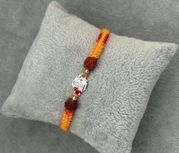 Premium silver rakhi for brother – Pure silver with detailed craftsmanship