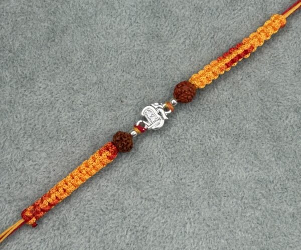 Premium silver rakhi for brother – Pure silver with detailed craftsmanship