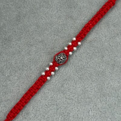 Premium silver rakhi for brother – Pure silver with detailed craftsmanship