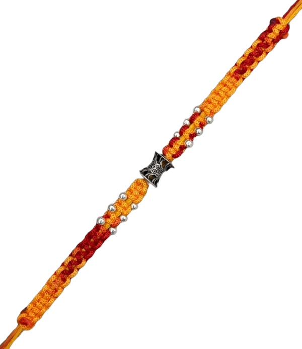 Premium silver rakhi for brother – Pure silver with detailed craftsmanship