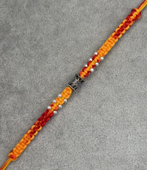 Premium silver rakhi for brother – Pure silver with detailed craftsmanship