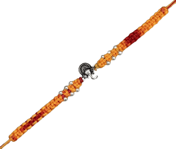 Premium silver rakhi for brother – Pure silver with detailed craftsmanship
