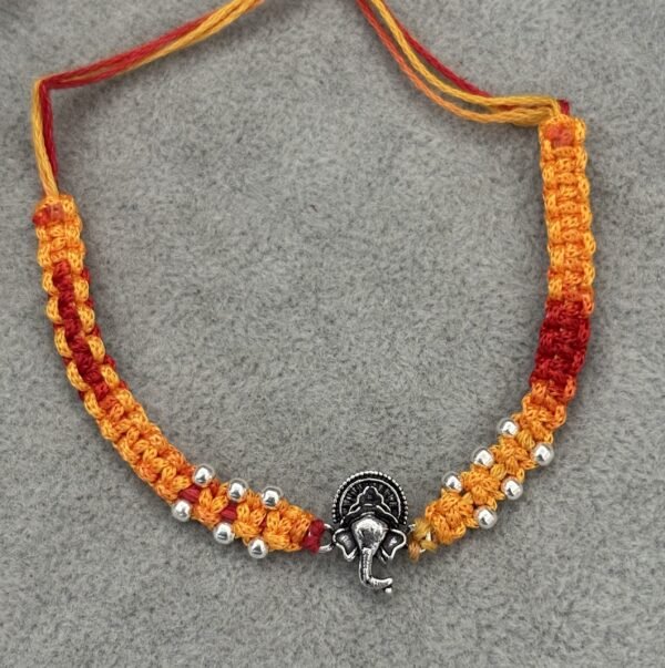 Premium silver rakhi for brother – Pure silver with detailed craftsmanship