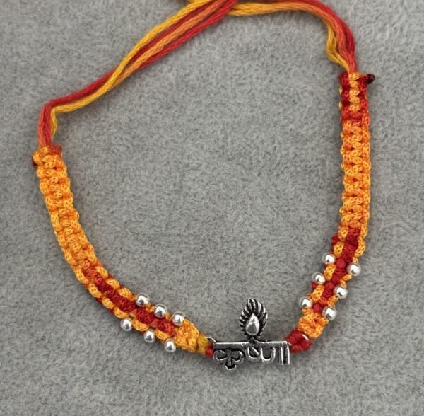 Premium silver rakhi for brother – Pure silver with detailed craftsmanship