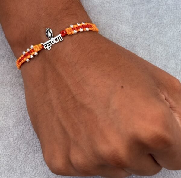 Premium silver rakhi for brother – Pure silver with detailed craftsmanship