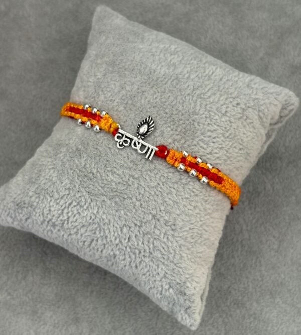 Premium silver rakhi for brother – Pure silver with detailed craftsmanship