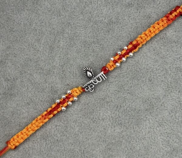 Premium silver rakhi for brother – Pure silver with detailed craftsmanship