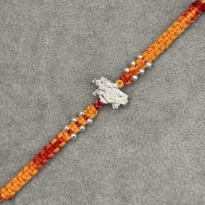Premium silver rakhi for brother – Pure silver with detailed craftsmanship