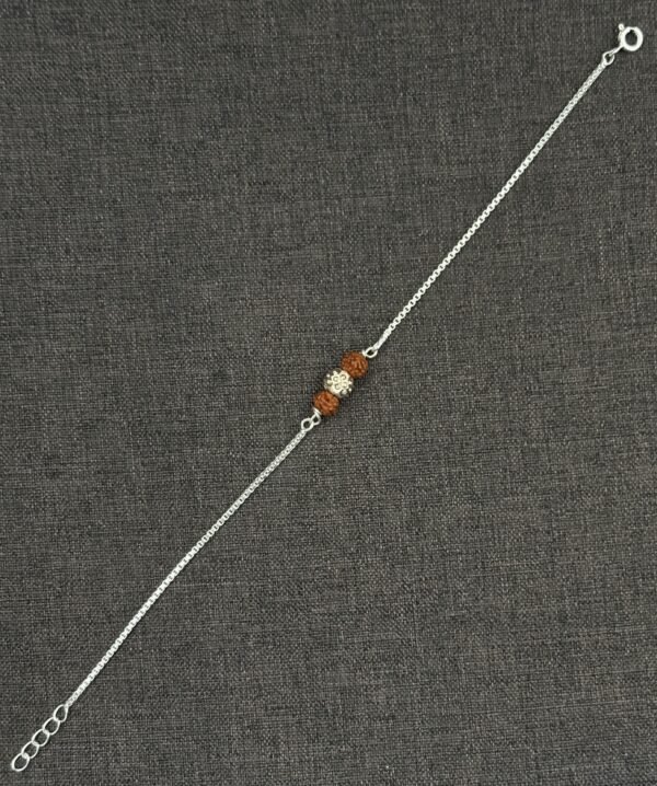 Premium silver rakhi for brother – Pure silver with detailed craftsmanship